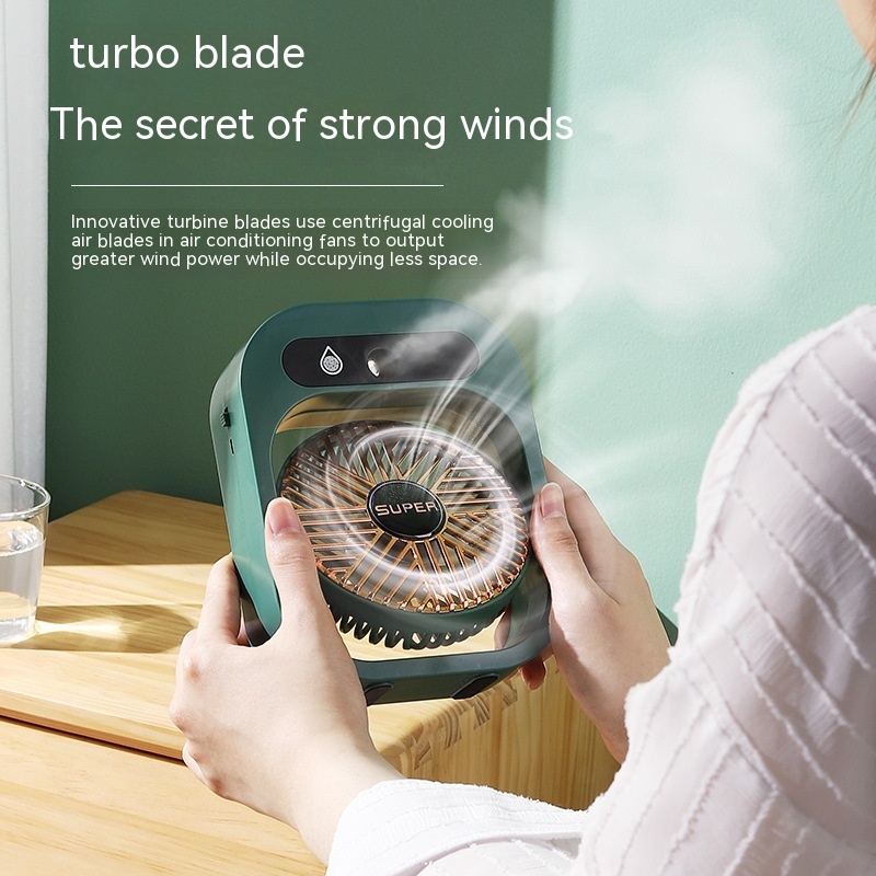 Air Conditioning Fan Desk Misting Fan Air Cooler Cooling USB Rechargeable Humidifier Portable Spray Fan With 3 Wind Speeds Mist Fan For Home - Image 9