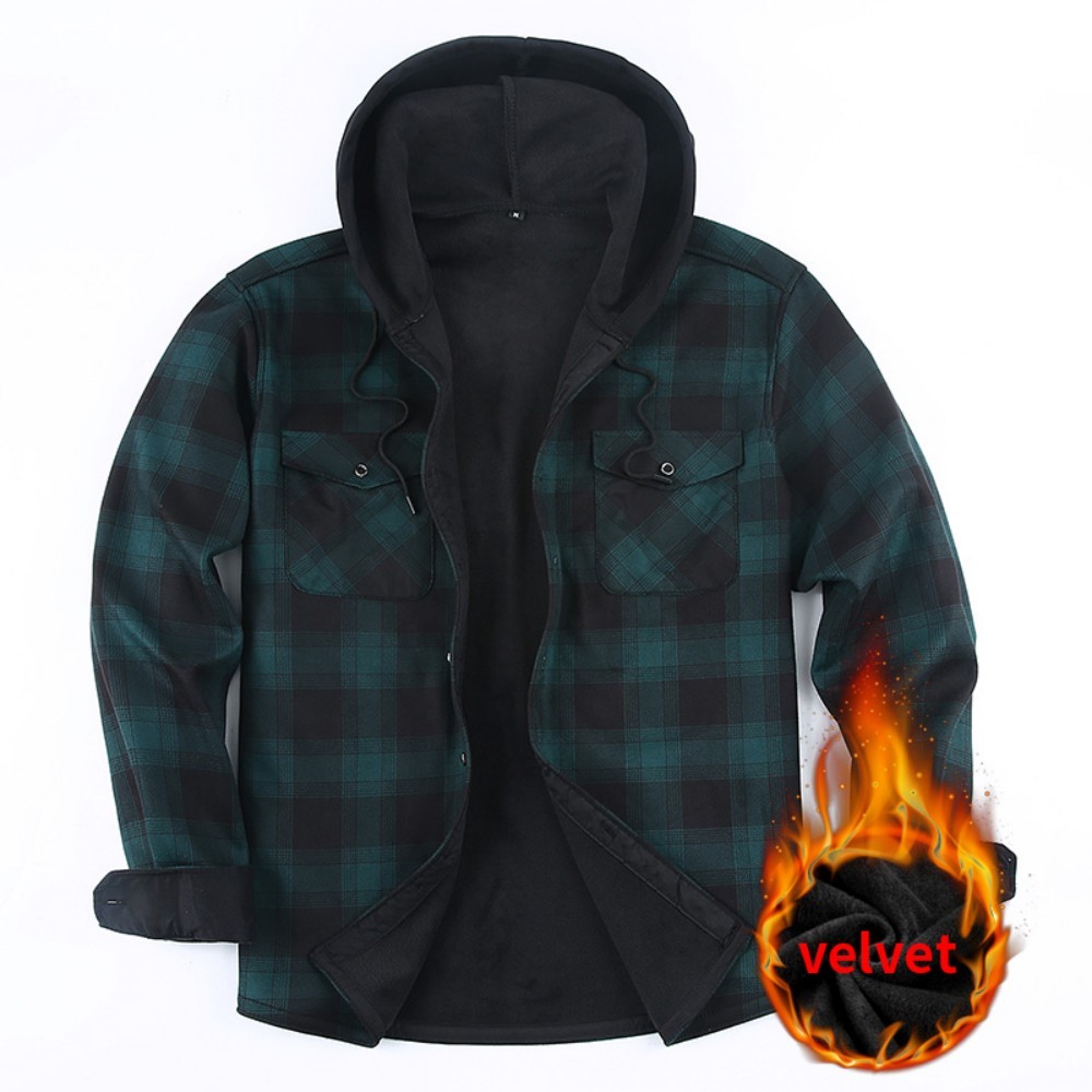 JM319 Hooded Fleece Shirt Jacket - Image 7