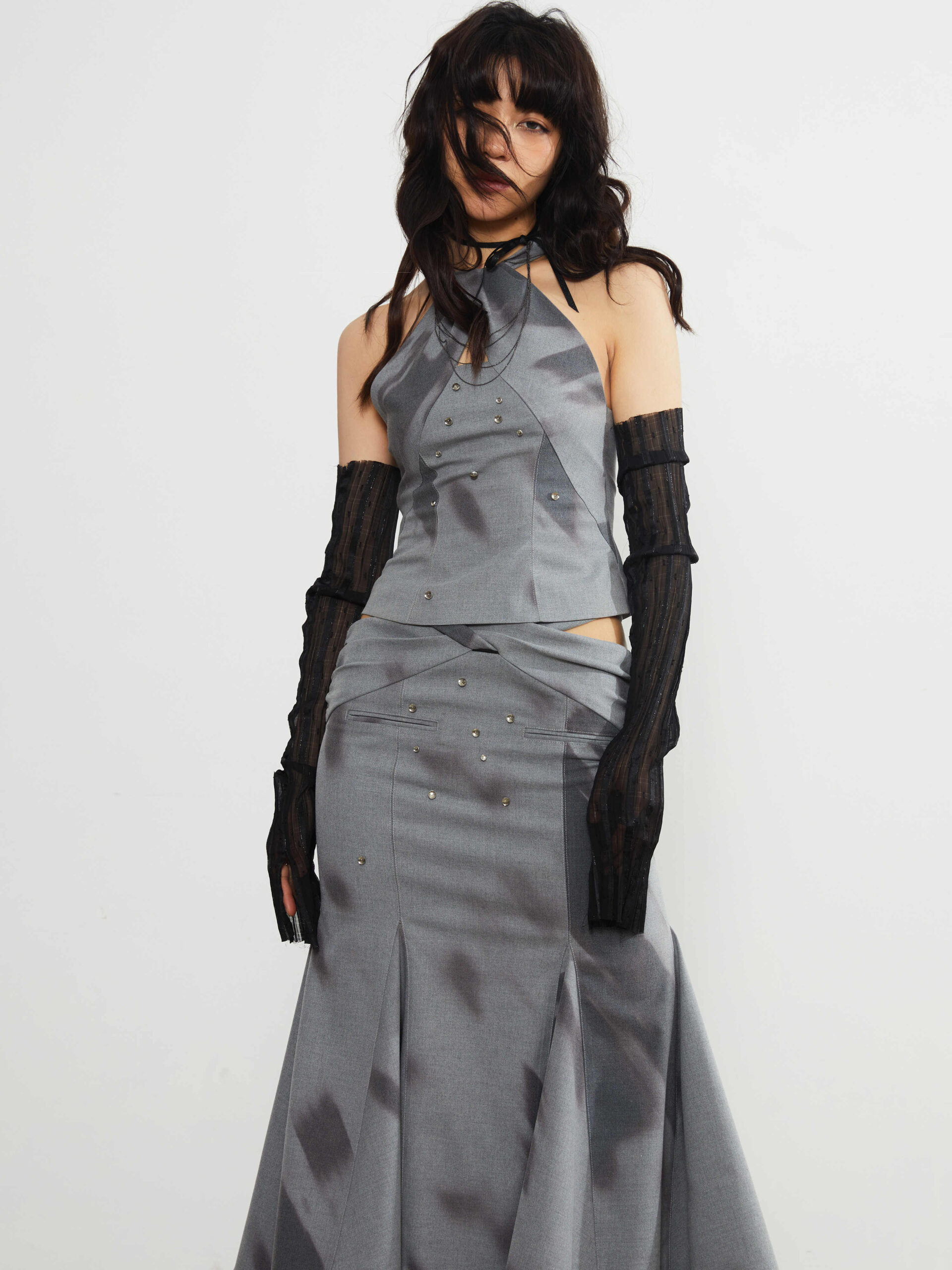 Printed Punk Girl Hollow Skirt - Image 5