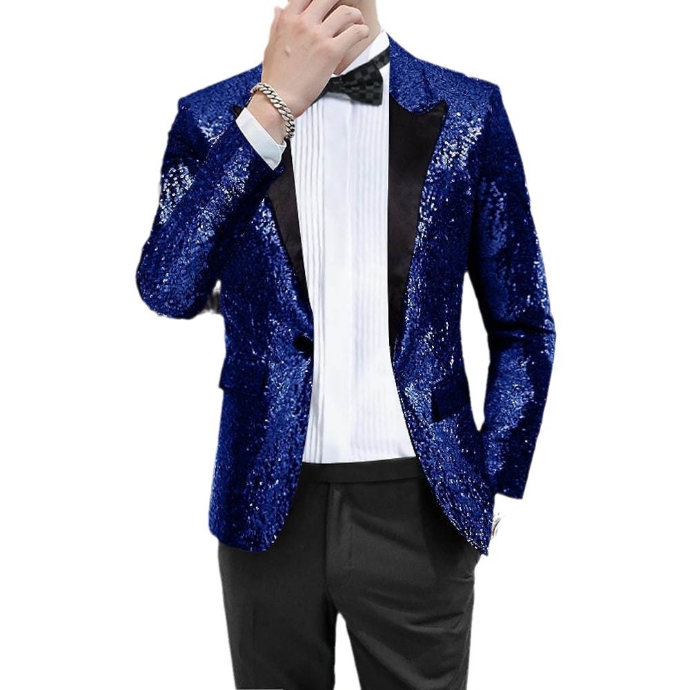 Fashionable Sequined Personalized Mens Suit Jacket - Image 3