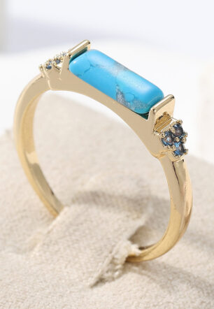 Turquoise Gold Fashion Ring For Men