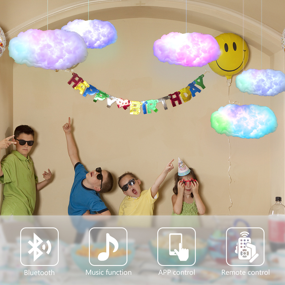 USB Cloud Light APP Control Music Synchronization 3D RGBIC Ambient Light Lightning Simulation Clouds Bedroom Room Light - Image 4