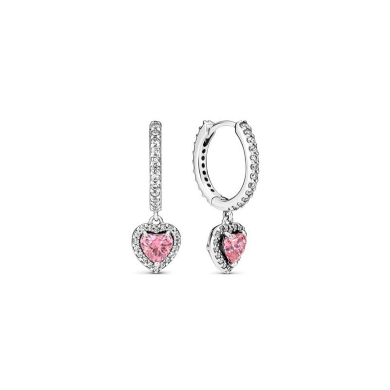 Series Of Red Pink And White Heart-shaped Stud Earrings - Image 8