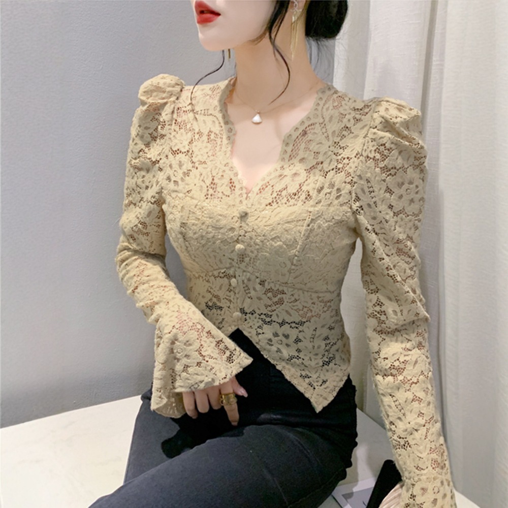 Long-sleeved Figure-flattering Slimming And Elegant Base Top - Image 4