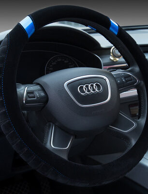 Steering wheel short plush car handle