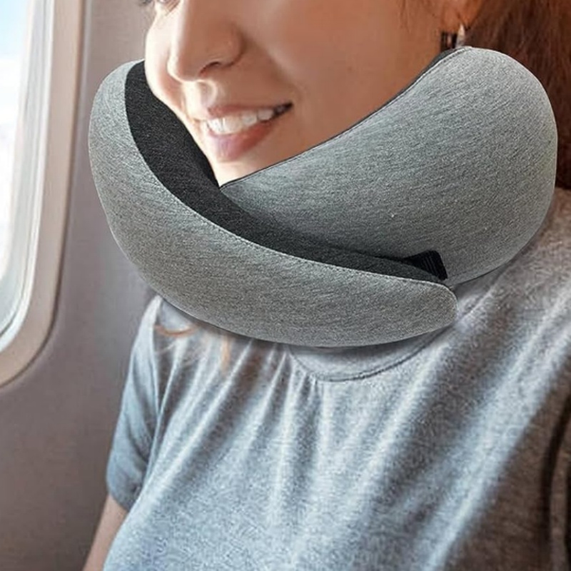 Travel Neck Pillow Non-Deformed Airplane Pillow Travel Neck Cushion Durable U-Shaped Travel Memory Cotton Nap Neck Pillow - Image 7