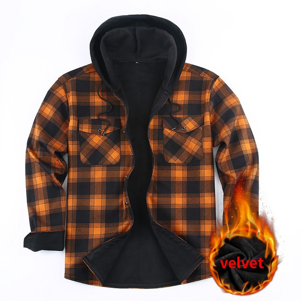 JM319 Hooded Fleece Shirt Jacket - Image 10