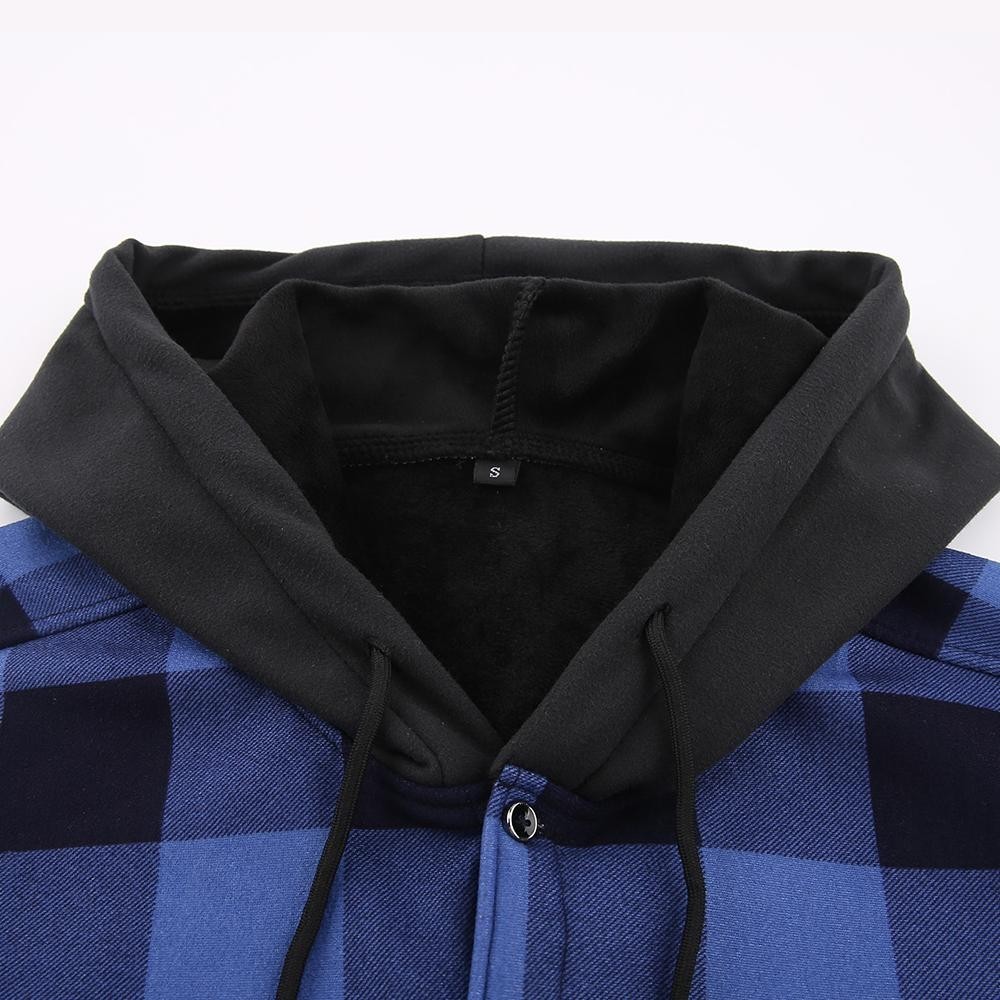 JM319 Hooded Fleece Shirt Jacket - Image 6