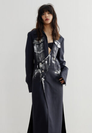 Rock Artist Style Extra Long Blazer