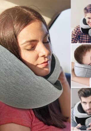 Travel Neck Pillow Non-Deformed Airplane Pillow Travel Neck Cushion Durable U-Shaped Travel Memory Cotton Nap Neck Pillow