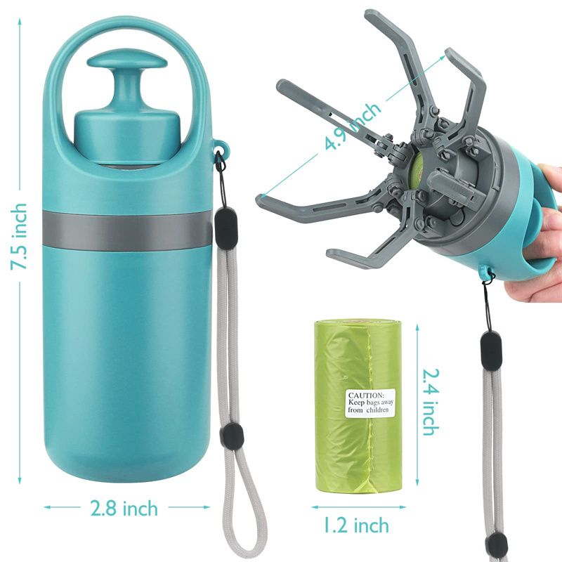 Portable Lightweight Dog Pooper Scooper With Built-in Poop Bag Dispenser Eight-claw Shovel For Pet Toilet Picker Pet Products - Image 6
