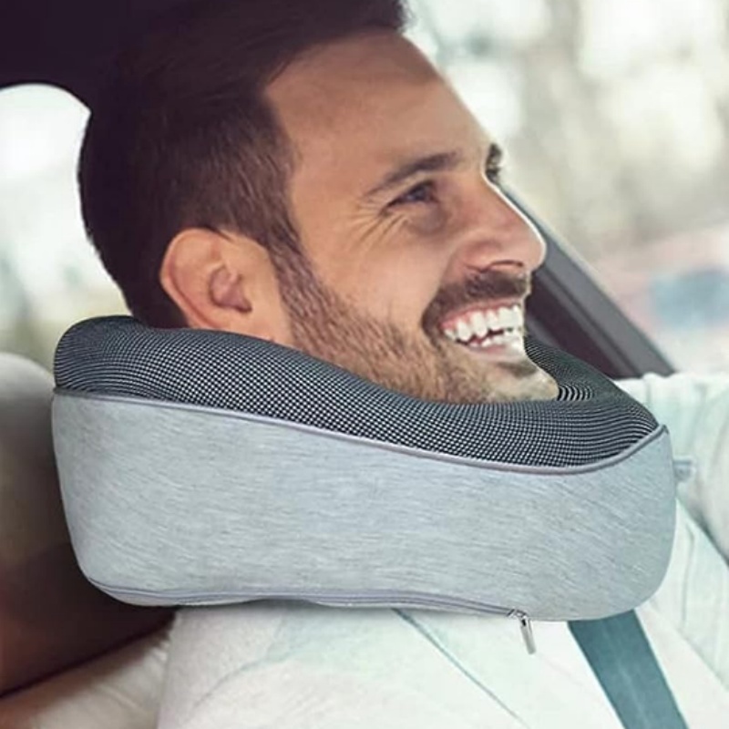 Travel Neck Pillow Non-Deformed Airplane Pillow Travel Neck Cushion Durable U-Shaped Travel Memory Cotton Nap Neck Pillow - Image 3