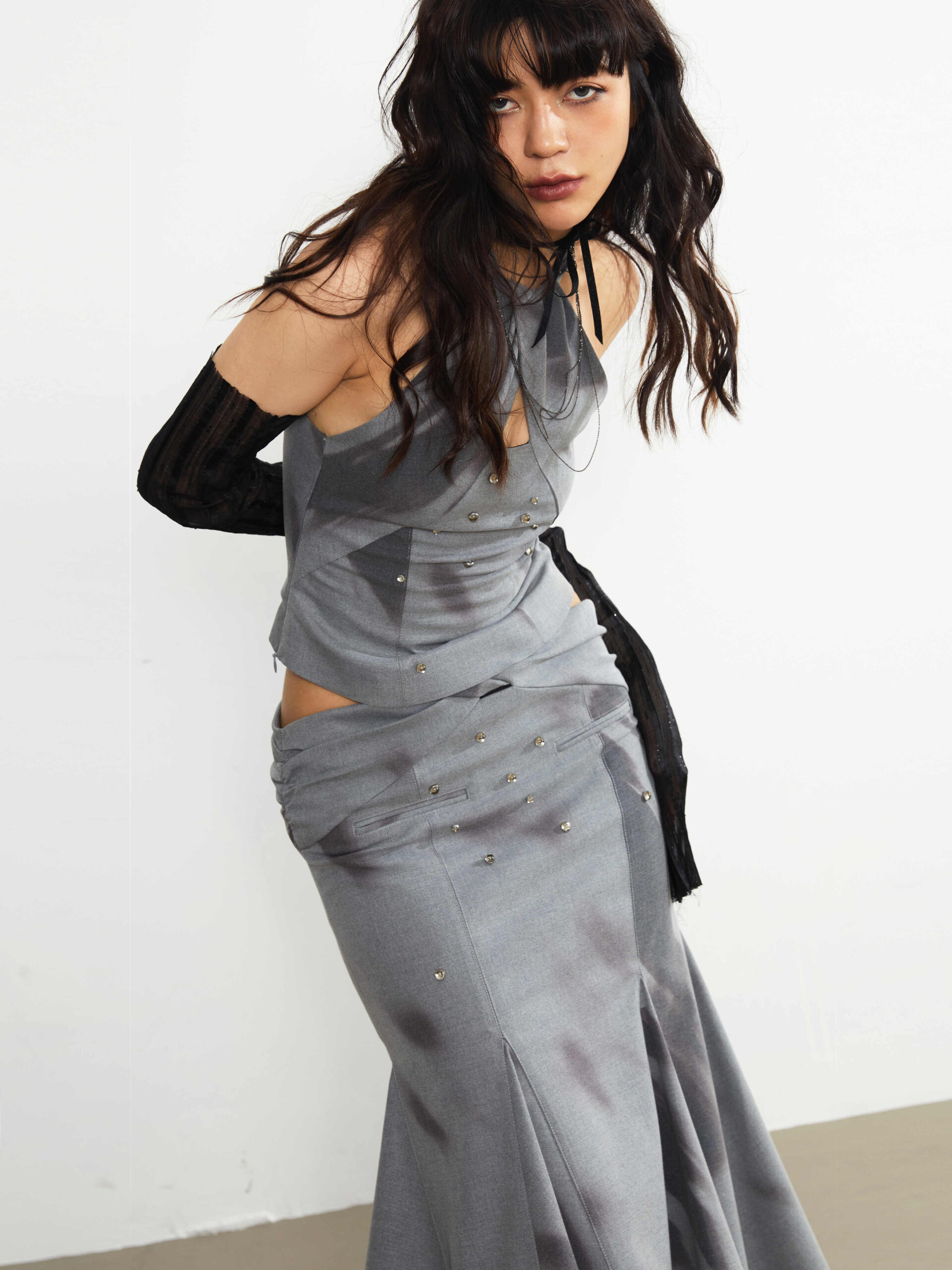 Printed Punk Girl Hollow Skirt - Image 4