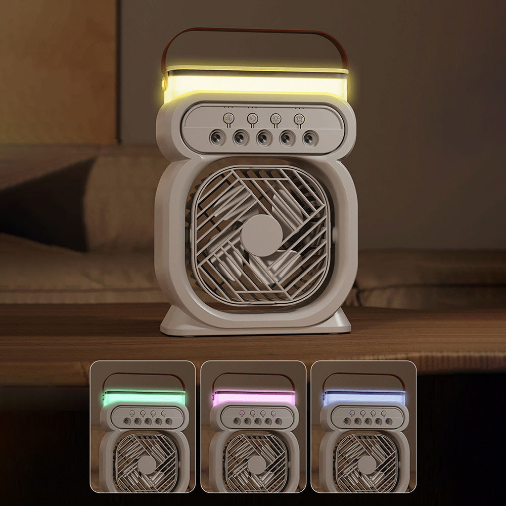 3 In 1 Portable Air Conditioner Evaporative Air Cooler LED Night Lights 3 Speeds Humidifier Fan For Home Office - Image 3
