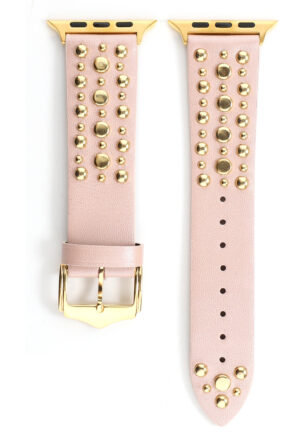 Compatible with Apple, Strap Silver Nails, Gold Nails, Rose Gold Nails Iwatch54321 Rivet Leather Strap
