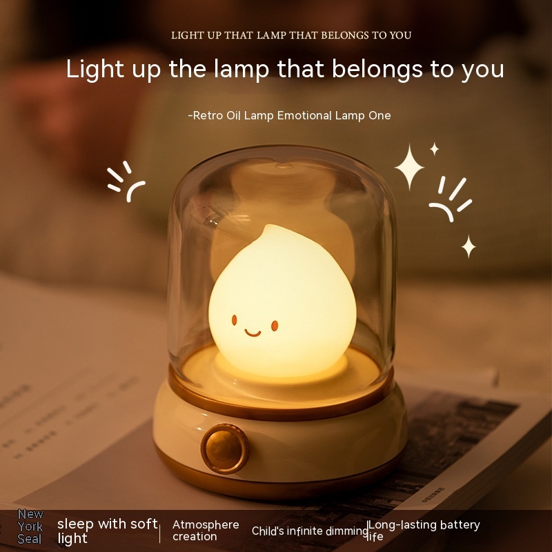 Retro Small Night Lamp Bedroom Mini Desktop LED Cute Night Lamp Creative USB Rechargeable Portable Cartoon Table Lamp For Coffee Bar Hotel Bedroom Home Decor - Image 11