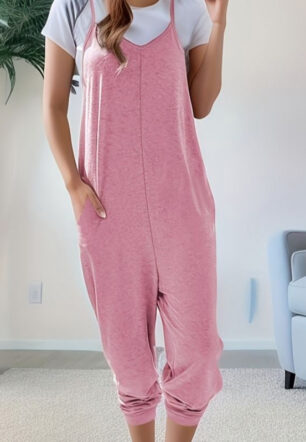 Cream-colored Summer Women's Jumpsuit