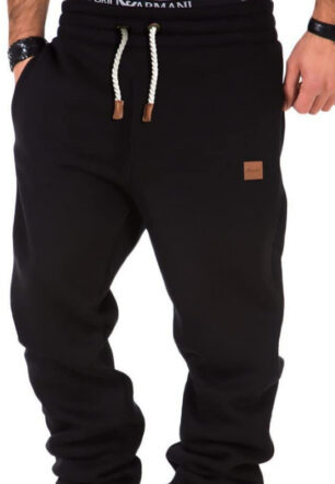 Mens AutumnWinter Patchwork Training Sweatpants