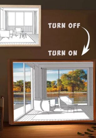 Illuminated Picture LED Decorative Light Painting Bedside Picture Style Creative Modern Simulate Sunshine Drawing Night Light Gift