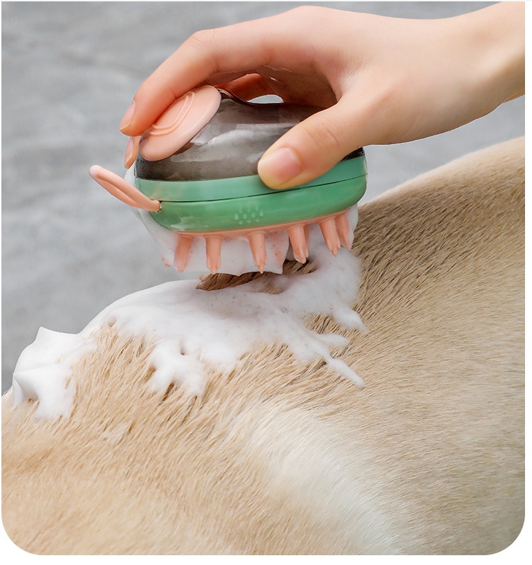New 2 In 1 Pet Cat Dog Cleaning Bathing Massage Shampoo Soap Dispensing Grooming Brush Pets Supplies - Image 7