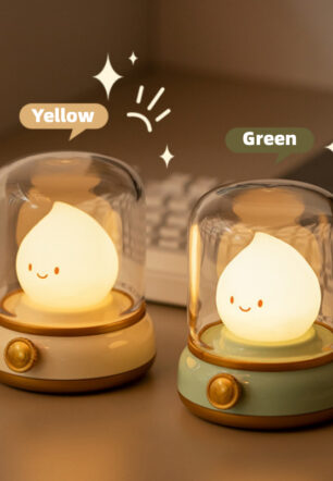 Retro Small Night Lamp Bedroom Mini Desktop LED Cute Night Lamp Creative USB Rechargeable Portable Cartoon Table Lamp For Coffee Bar Hotel Bedroom Home Decor