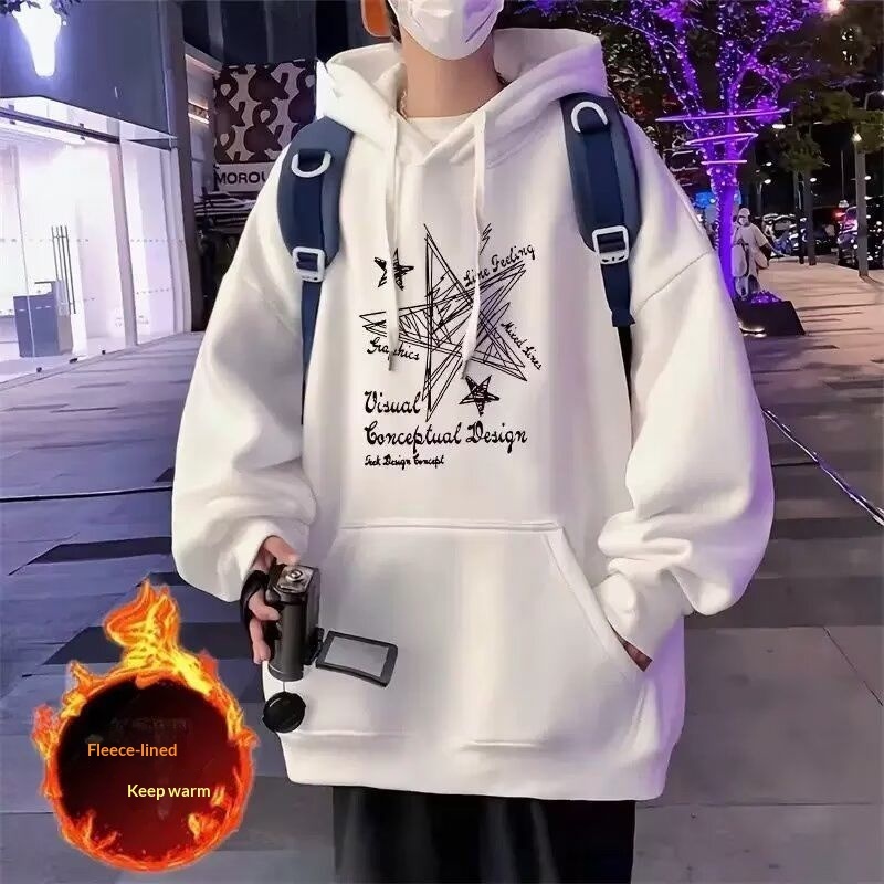 Men's Crewneck Hoodie With Hood - Image 6
