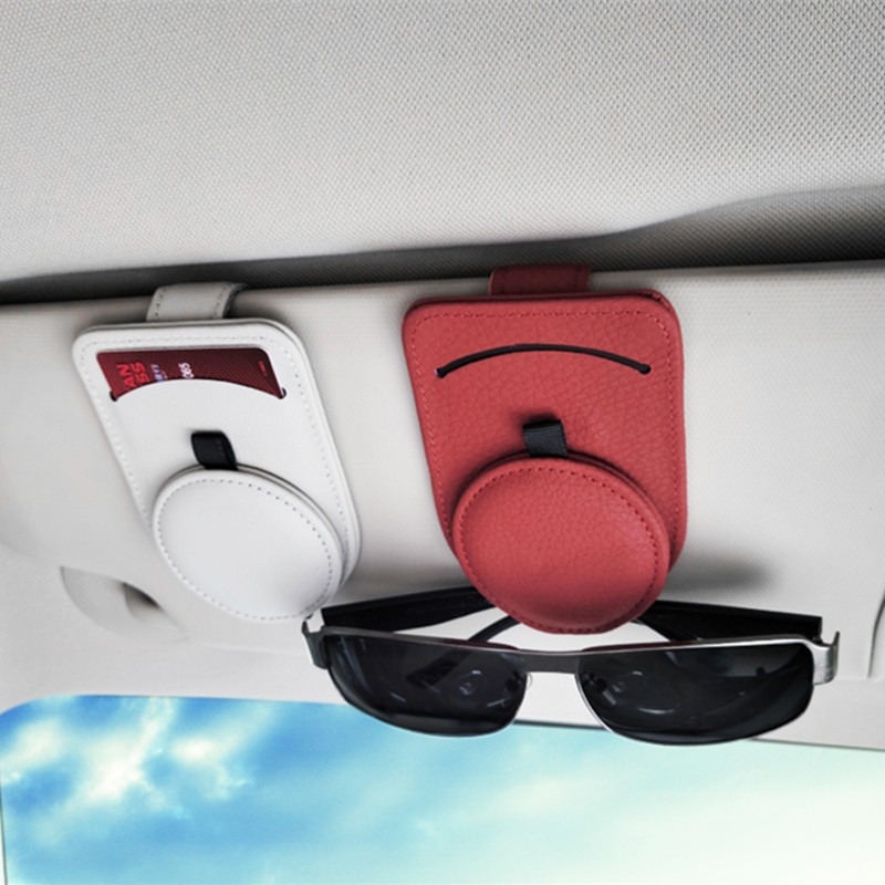 Car Glasses Holder Universal Sun Visor Eyeglasses Clip Sunglasses Case Card Holder Auto Interior Accessories - Image 11