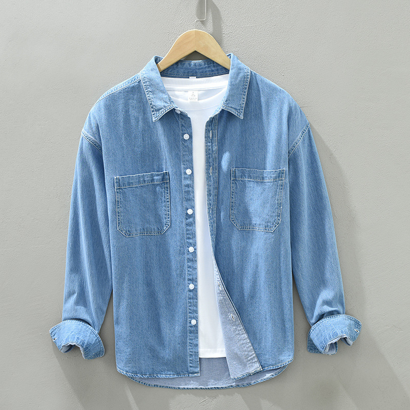 Men's Cotton Denim Long-sleeve Jacket - Image 3