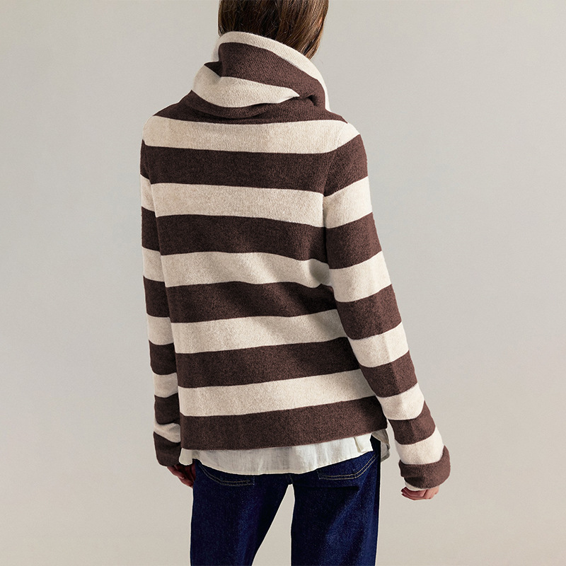 Turtleneck Tassel Cardigan Knit Coat Womens Wear - Image 6
