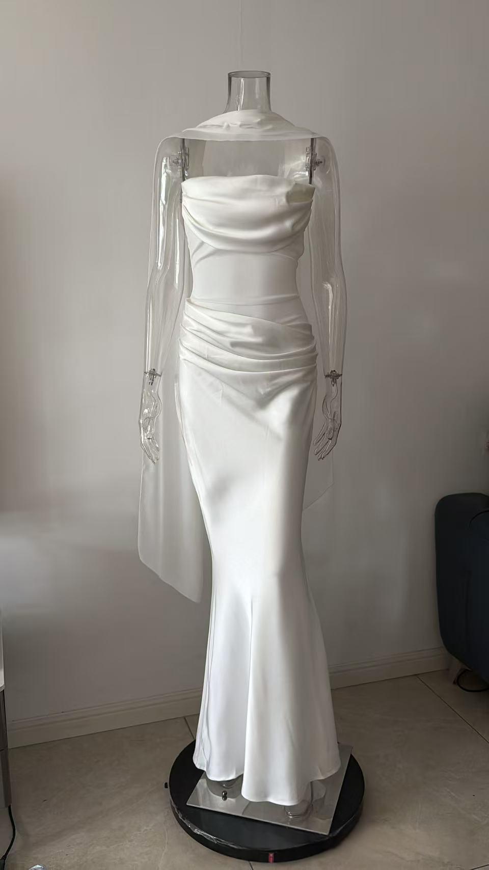 Mesh-embellished Strapless Maxi Dress - Image 7