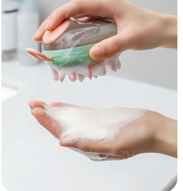 New 2 In 1 Pet Cat Dog Cleaning Bathing Massage Shampoo Soap Dispensing Grooming Brush Pets Supplies - Image 6