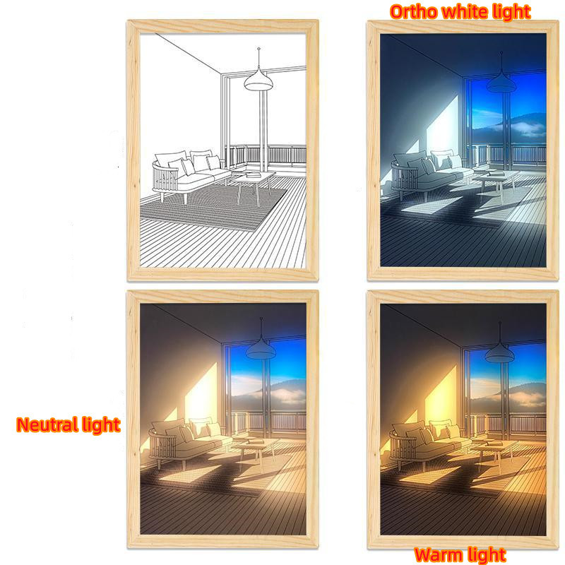 Illuminated Picture LED Decorative Light Painting Bedside Picture Style Creative Modern Simulate Sunshine Drawing Night Light Gift - Image 5