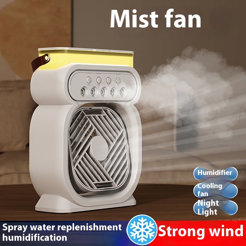 3 In 1 Portable Air Conditioner Evaporative Air Cooler LED Night Lights 3 Speeds Humidifier Fan For Home Office - Image 11