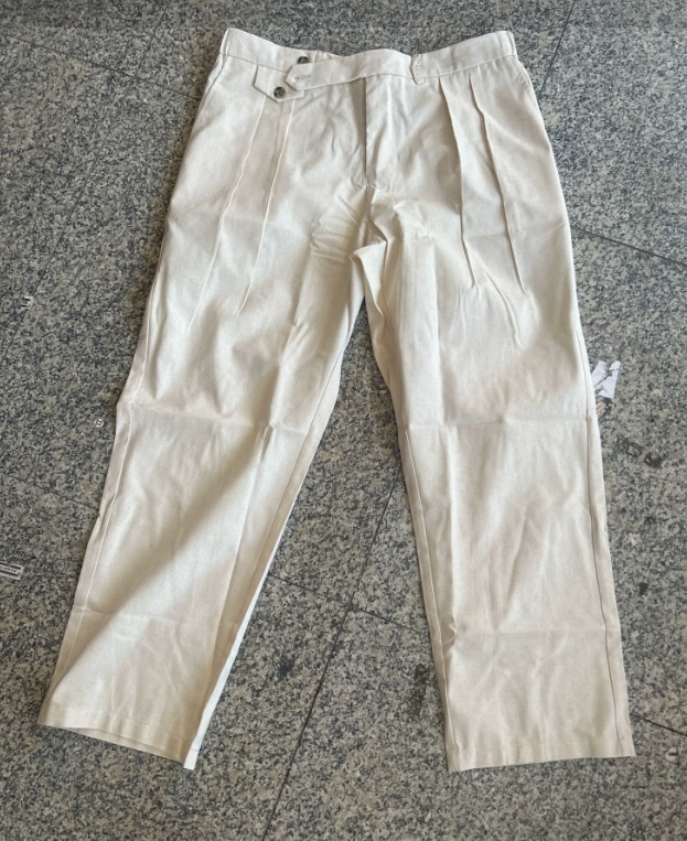 Linen-blend Relaxed-fit Straight-leg Casual Pants With Double Pleats - Image 5