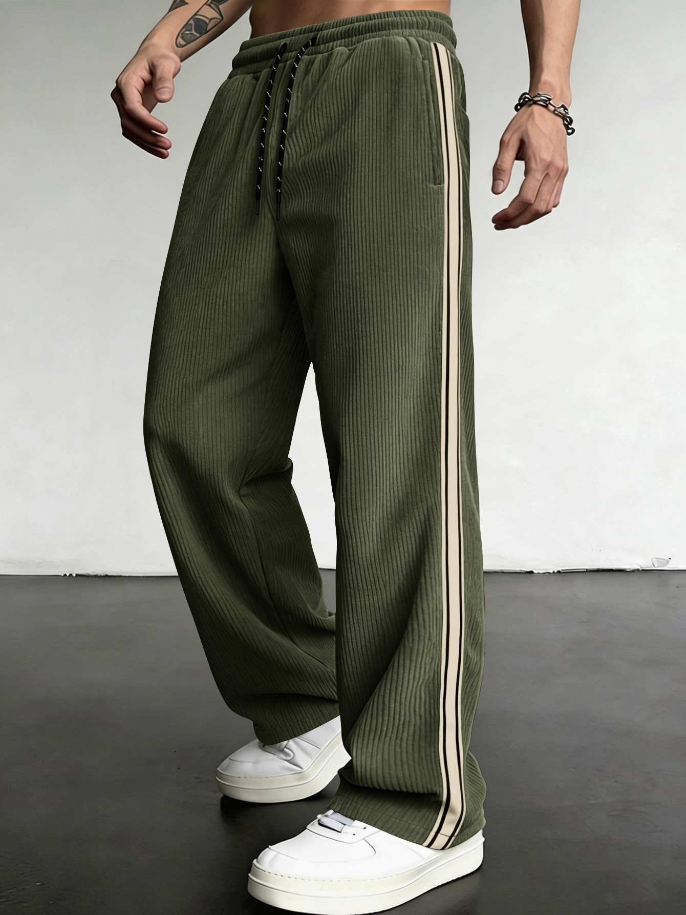Breathable Drawstring-waist Relaxed-fit Outdoor Casual Straight-leg Trousers - Image 10