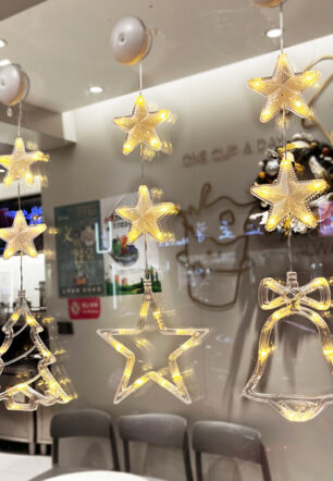 Christmas 3pcs LED Light Star Xmas Tree Hanging Sucker Lamp Window Ornaments Decoration For Home Xmas Navidad New Year Decor Christmas Decorations