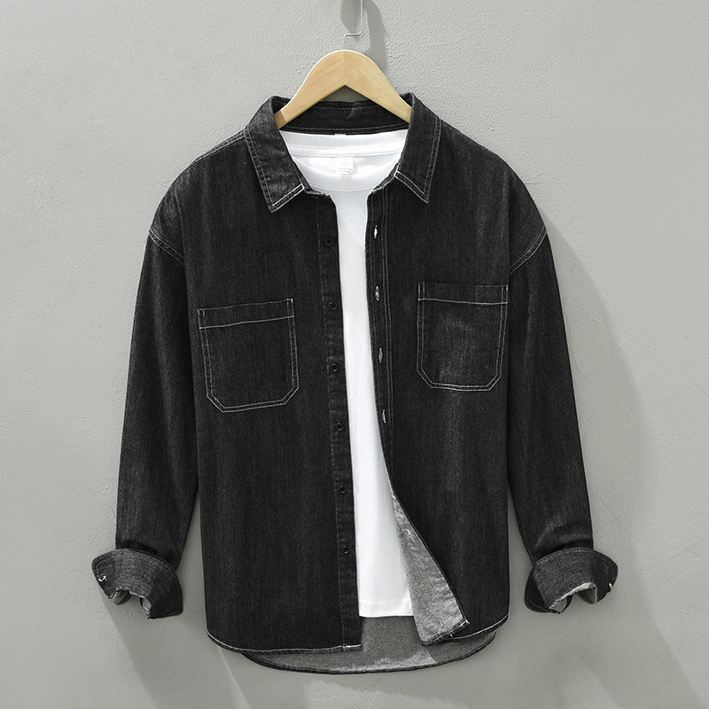 Men's Cotton Denim Long-sleeve Jacket - Image 6