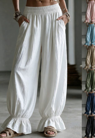 Women's Autumn Solid-Color Casual Pants