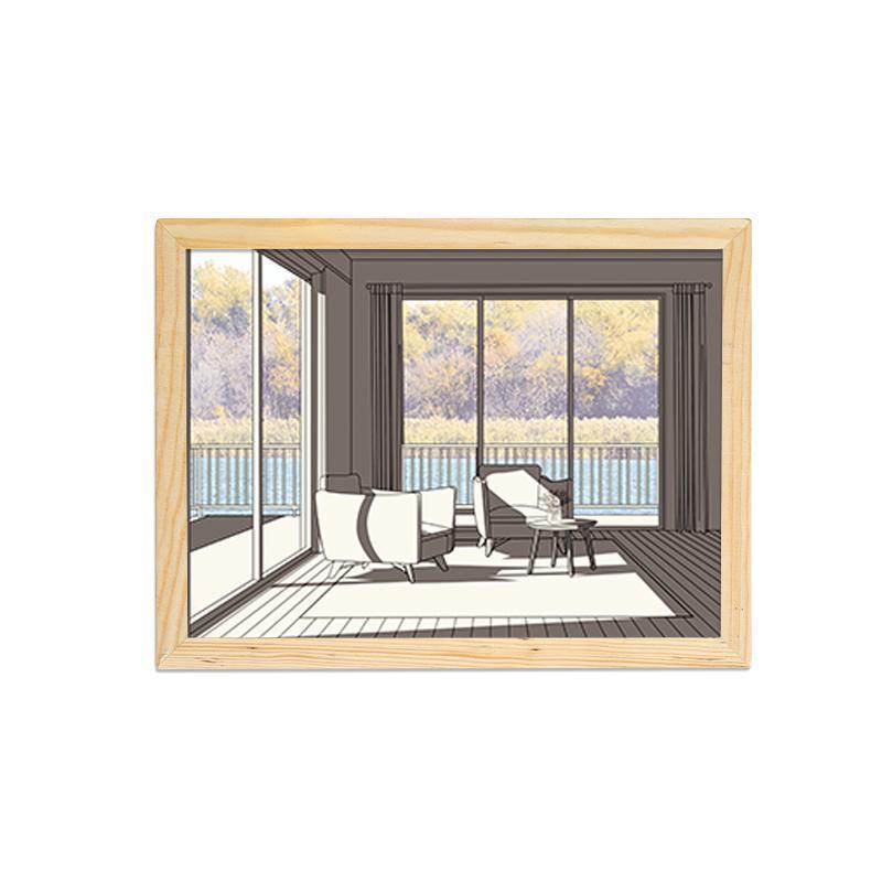 Illuminated Picture LED Decorative Light Painting Bedside Picture Style Creative Modern Simulate Sunshine Drawing Night Light Gift - Image 4