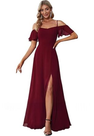 Women's Off-shoulder Chiffon Evening Gown