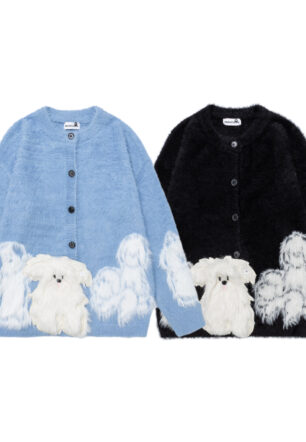 American-style Cartoon Sweater Cardigan For Men And Women