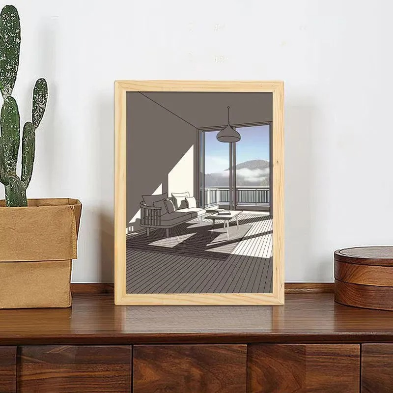 Illuminated Picture LED Decorative Light Painting Bedside Picture Style Creative Modern Simulate Sunshine Drawing Night Light Gift - Image 7