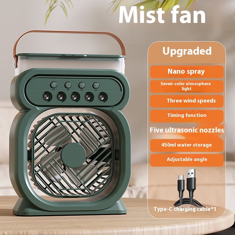 3 In 1 Portable Air Conditioner Evaporative Air Cooler LED Night Lights 3 Speeds Humidifier Fan For Home Office - Image 10