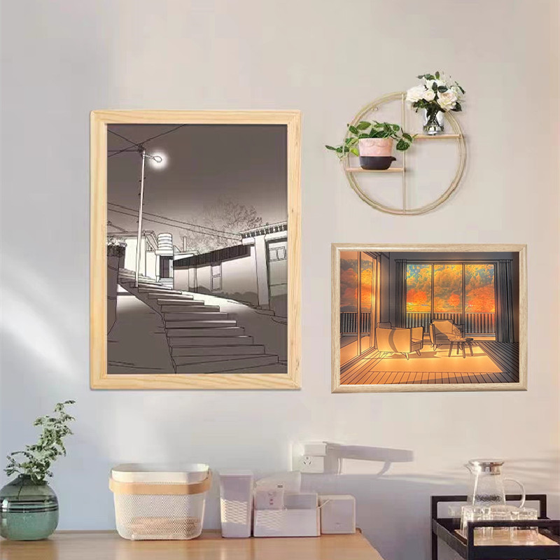 Illuminated Picture LED Decorative Light Painting Bedside Picture Style Creative Modern Simulate Sunshine Drawing Night Light Gift - Image 6