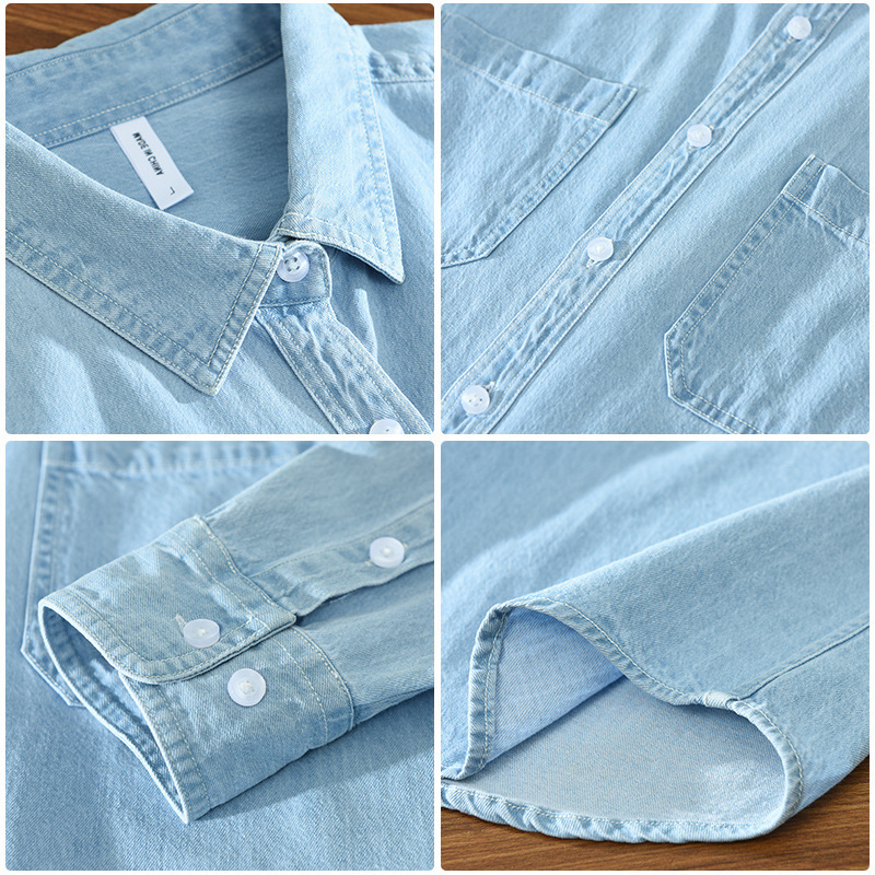 Men's Cotton Denim Long-sleeve Jacket - Image 4